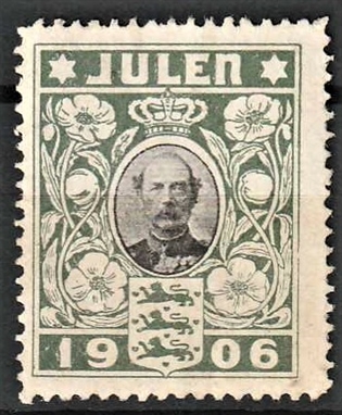 JULEMÆRKER DANMARK | 1906 - Kong Christian IX - Ubrugt